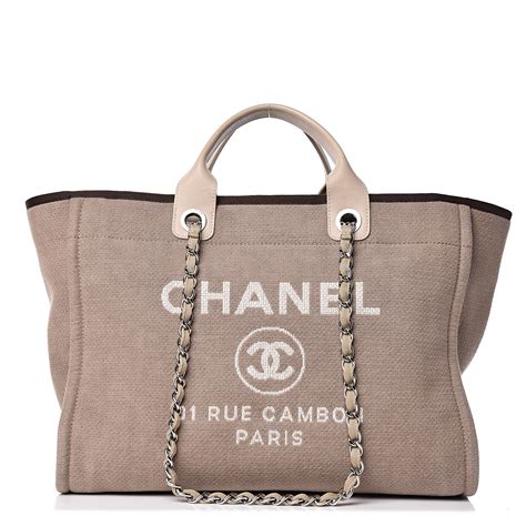 chanel inspired canvas tote|chanel canvas large deauville tote.